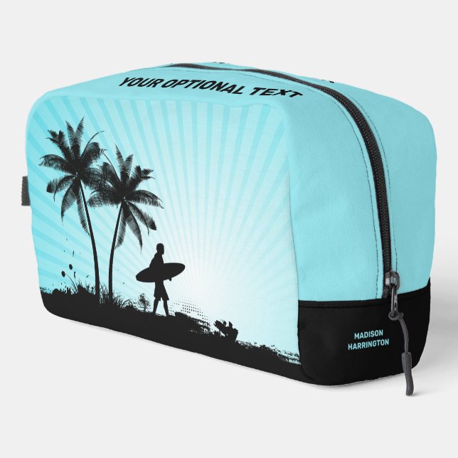 Custom Name Beach Surfer Dopp Kit (Right Corner)
