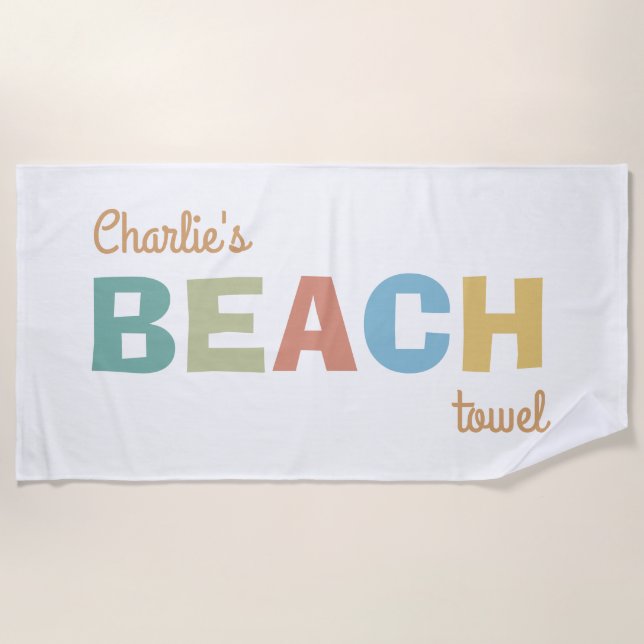 Custom Name Beach Towel (Front)
