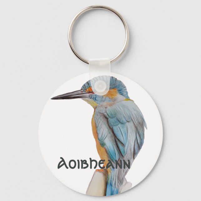 Custom Name Beautiful Bird  Key Ring (Front)