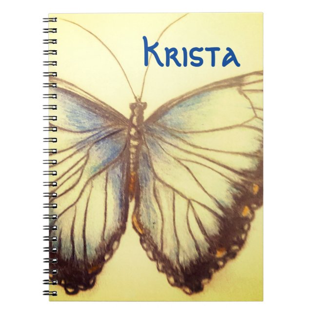 Custom Name Beautiful butterfly  Notebook (Front)