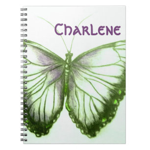 Custom Name Beautiful butterfly  Notebook