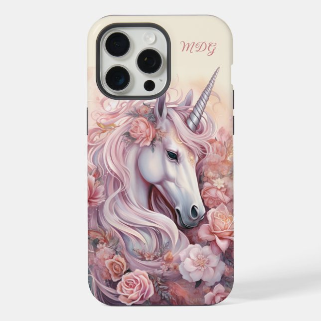 Custom Name Beautiful Unicorn iPhone Case (Back)