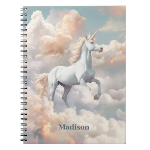 Custom Name Beautiful Unicorn Notebook