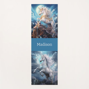 Custom Name Beautiful Unicorns Yoga Mat