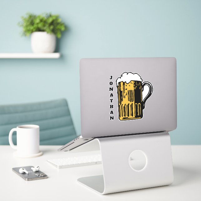 Custom name BEER (Laptop On Desk)