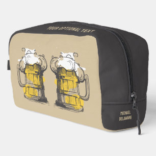 Custom Name Beer Ilustration Dopp Kit