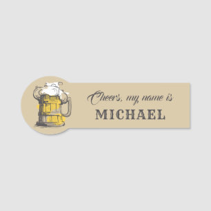 Custom name Beer Ilustration Tag