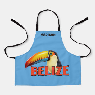 Custom Name BELIZE Toucan Apron