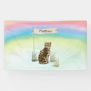 Custom Name Bengal Cat Pet Banner