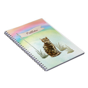 Custom Name Bengal Cat Pet Notebook