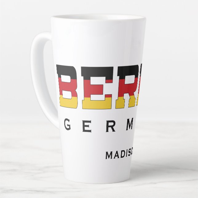 Custom Name Berlin Germany Latte Mug (Left Angle)