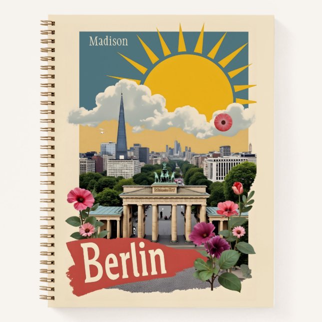 Custom Name Berlin, Germany Notebook (Front)