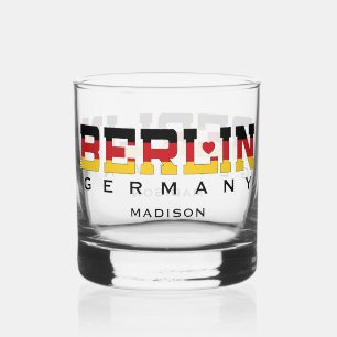 Custom Name Berlin Germany Whiskey Glass