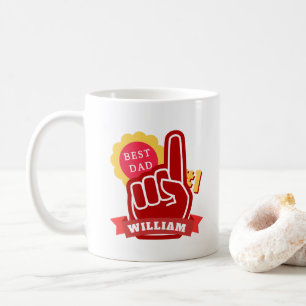 Custom Name Best Dad No 1 Father's Day Gift Coffee Mug