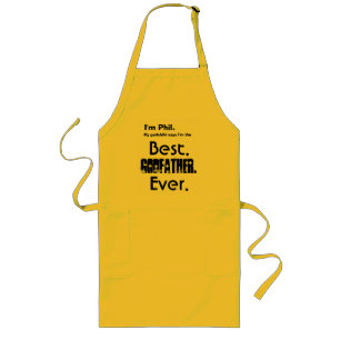 Custom Name Best Godfather Ever Long Apron