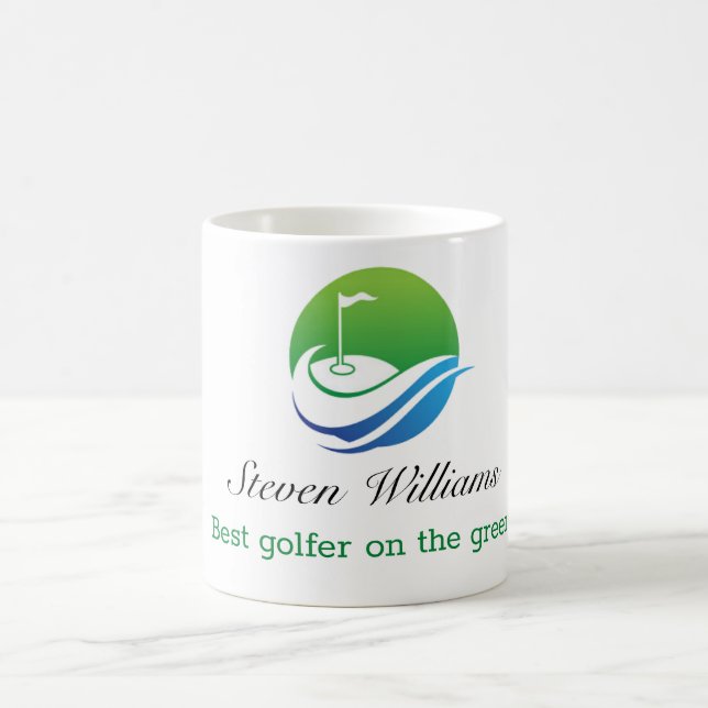 Custom Name Best Golfer Coffee Mug (Center)