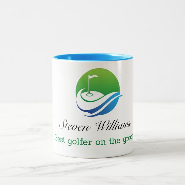 Custom Name Best Golfer Coffee Mug (Center)