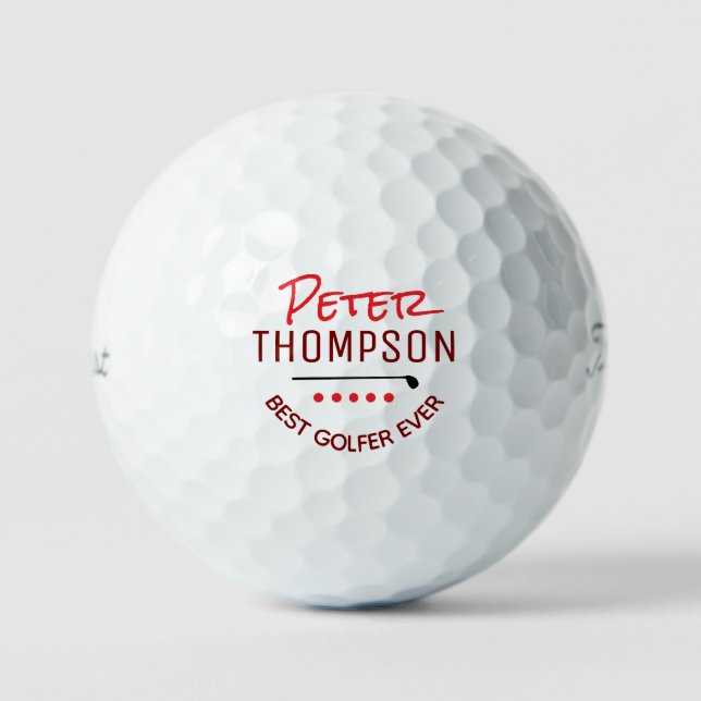 Custom Name Best Golfer Golf Balls (Front)