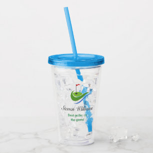 Custom Name Best Golfer Plastic Tumbler