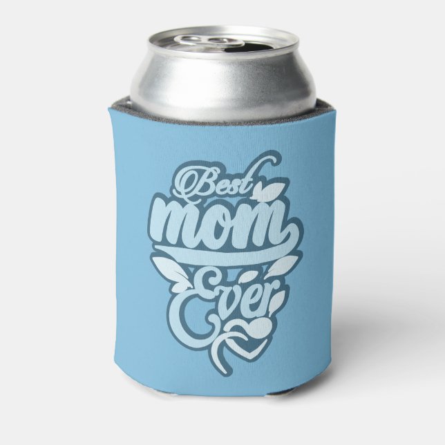 Custom Name "Best Mum Ever" Can Cooler (Can Back)
