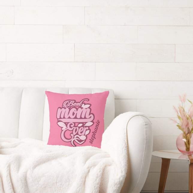 Custom Name "Best Mum Ever" Cushion (Couch)