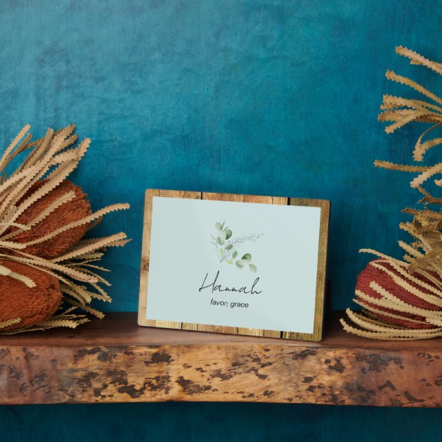 Custom Name Biblical Meaning II Plaque (Side)