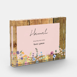 Custom Name Biblical Meaning Wildflowers  Photo Block