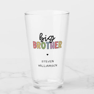 Custom Name Big Brother Cute Personalised  Glass