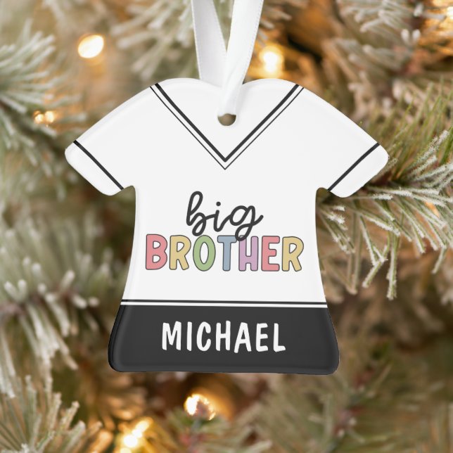 Custom Name Big Brother Cute Personalised Ornament (Tree)