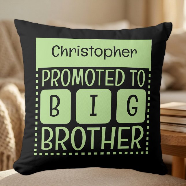 Custom name big brother green cushion (Creator Uploaded)