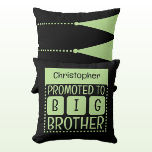 Custom name big brother green cushion