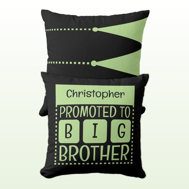 Custom name big brother green cushion (Creator Uploaded)