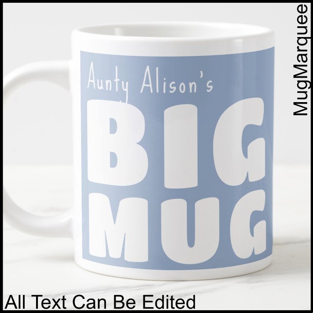 Custom Name Big Mug Blue C410 Funny Novelty   (Creator Uploaded)