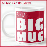 Custom Name Big Mug Red C81 & White Fun Novelty<br><div class="desc">Make a bold statement with my 'Big Mug', a delightful blend of humour and personalisation that's sure to become your go-to for every coffee break. Perfect for those who love their beverages in generous proportions, this large mug features the playful declaration 'Big Mug' alongside your own name, all in striking...</div>