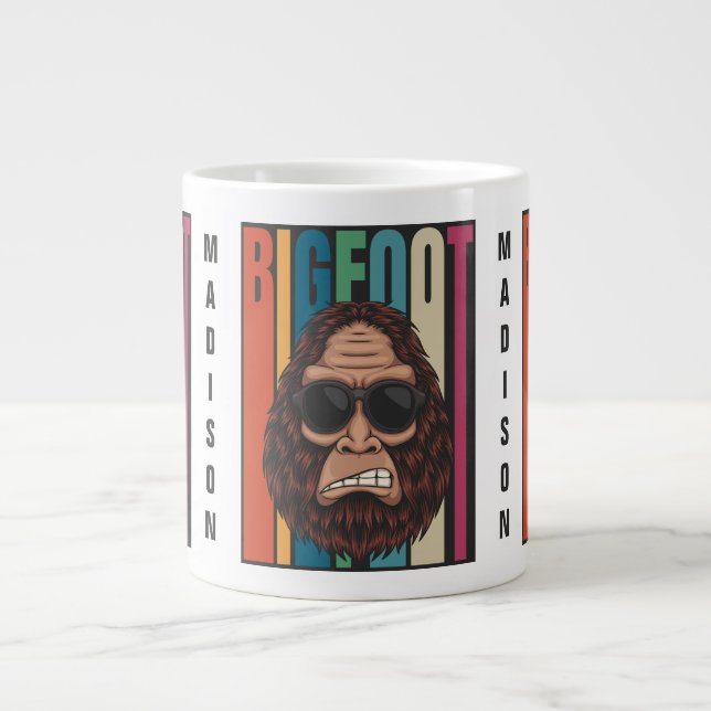 Custom Name Bigfoot Large Coffee Mug (Front)