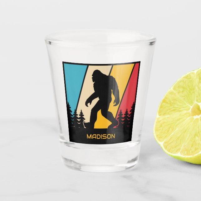 Custom Name Bigfoot Shot Glass (Front)