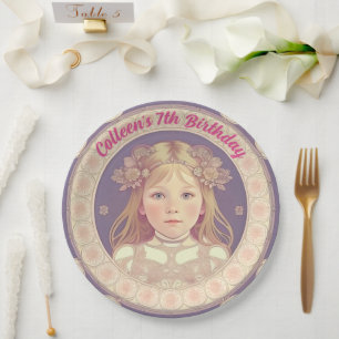 Custom Name & Birthday Round Paper Plates