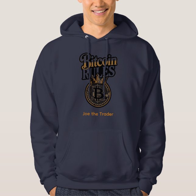 Custom Name Bitcoin Rules Hoodie (Front)