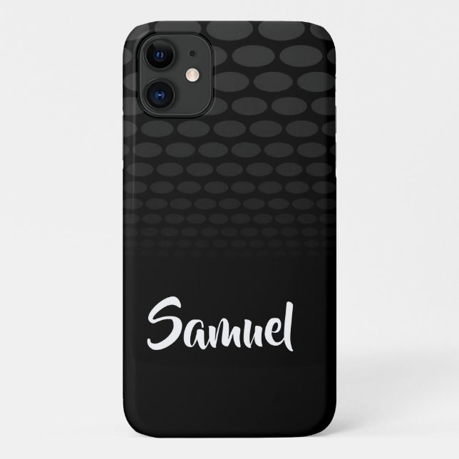 Custom name black circles fading Case-Mate iPhone case (Back)