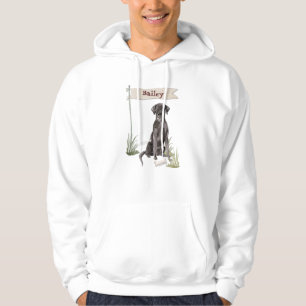 Custom Name Black Lab Pet Dog Hoodie