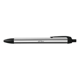 Custom Name Black Pattern Elegant Stylish Pen