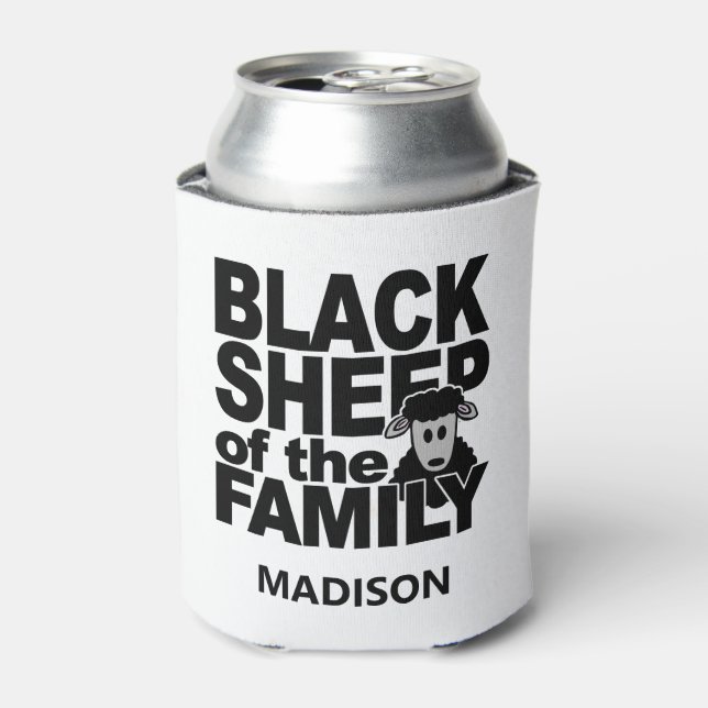 Custom name "Black Sheep" Can Cooler (Can Front)