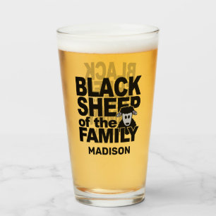 Custom name "Black Sheep" Glass