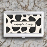 Custom Name Black Typography Abstract Pattern   Business Card Holder<br><div class="desc">Organise your professional essentials with our Blush Pink & Black Pattern Stylish Monogrammed Business Card Case. Elevate your networking game with this chic and personalised case,  merging style with functionality in one elegant accessory!</div>