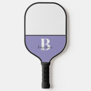 Custom Name Black White Monogram Pickleball Paddle