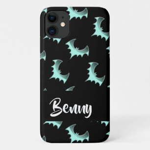 Custom name blue bats iPhone 11 case