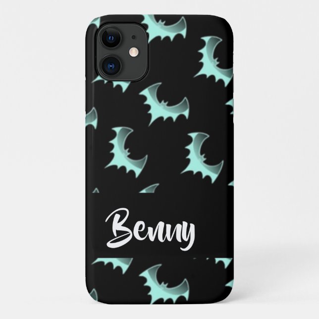 Custom name blue bats Case-Mate iPhone case (Back)