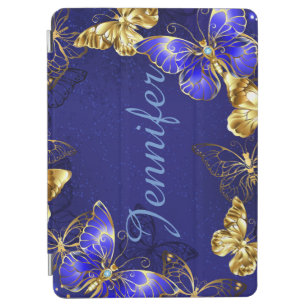 Custom Name Blue Butterfly iPad Smart Cover