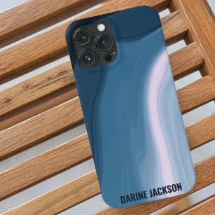 Custom Name Blue Ocean Watercolor  iPhone 13 Pro Max Case