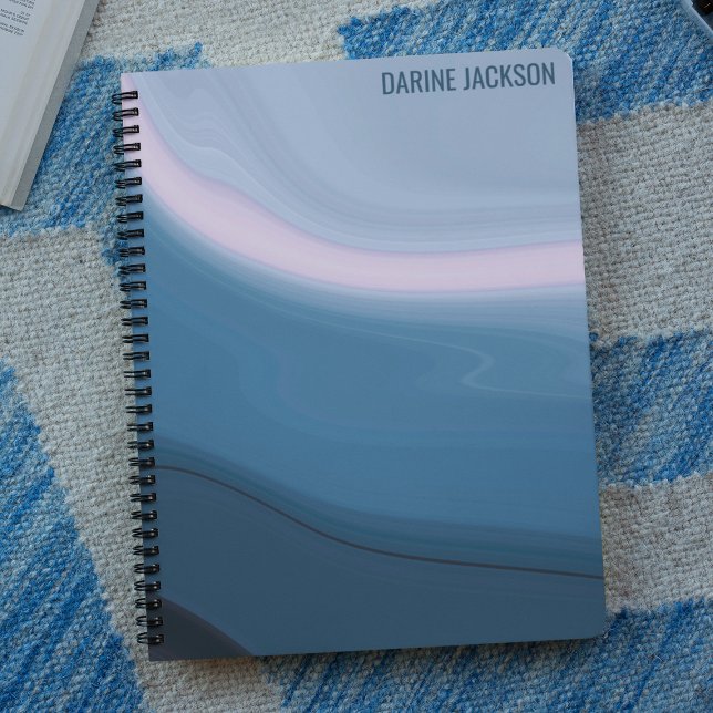 Custom Name Blue Ocean Watercolor Notebook (Creator Uploaded)